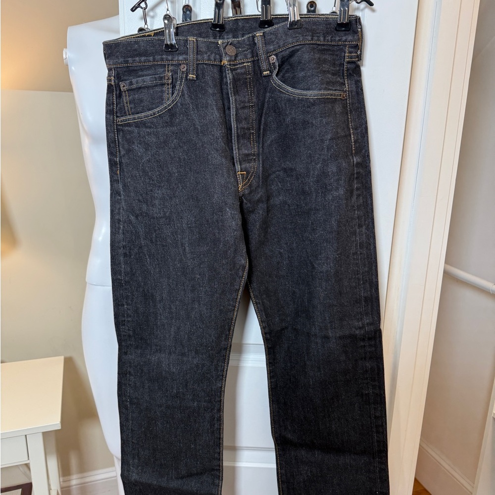 Levi’s 501 Original Fit Jeans Dark Wash Button Fly W32 L30 Men